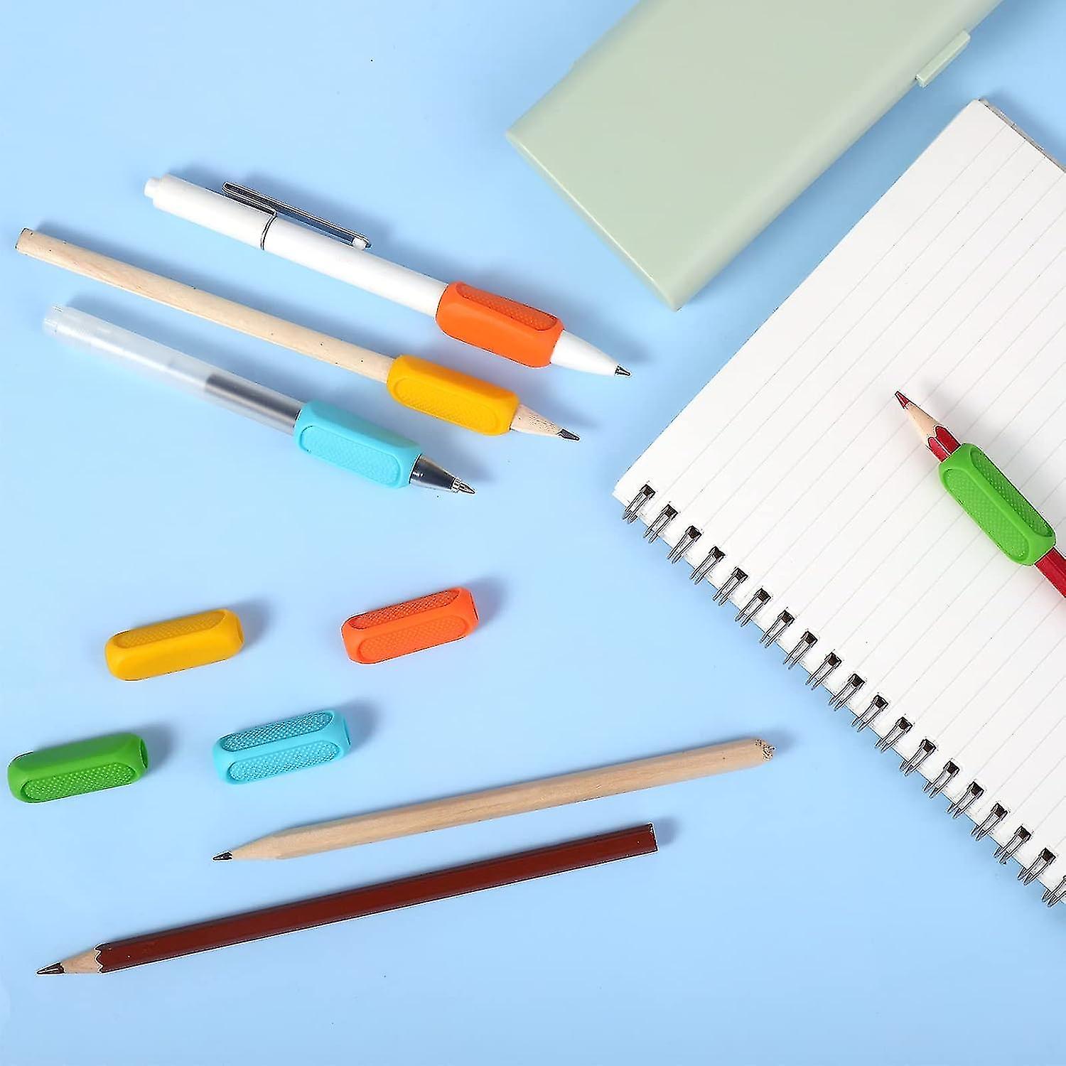 Pencil Grips， 8 Pcs Ergonomic Silicone Pencil Grips Writing Aid Grip Pen Grips Pencil Holder