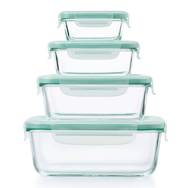 OXO Good Grips 8-pc. Smart Seal Glass Rectangle Container Set