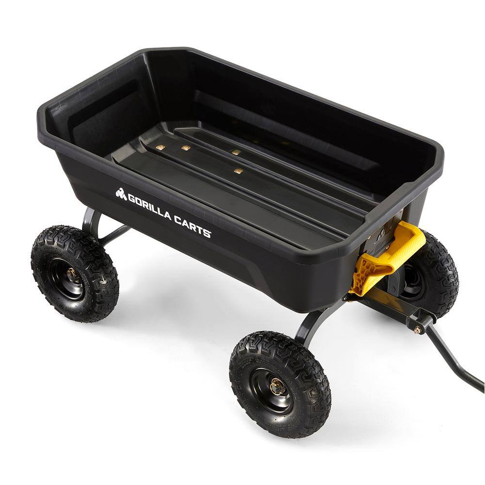 GORILLA CARTS 4 cu. ft. Poly Garden Dump Garden Cart GCG-4