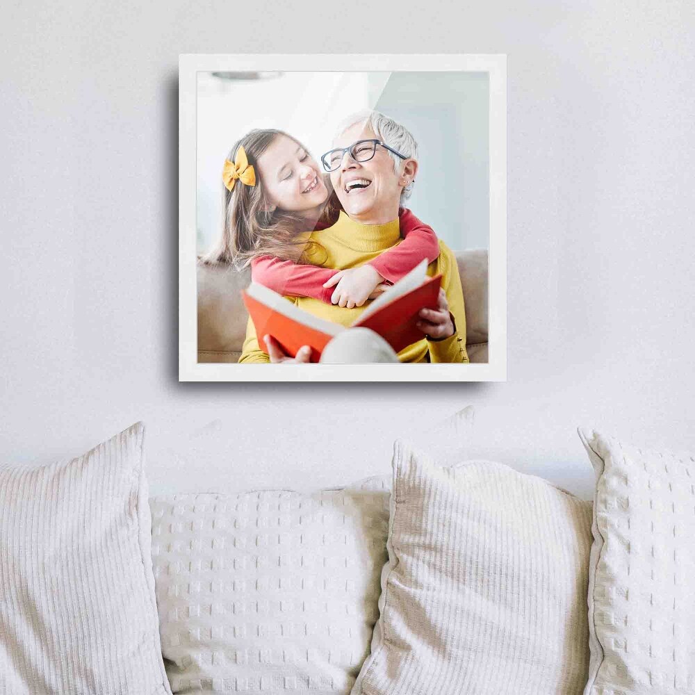 28x28 White Picture Frame   Wood Picture Frame Complete with UV