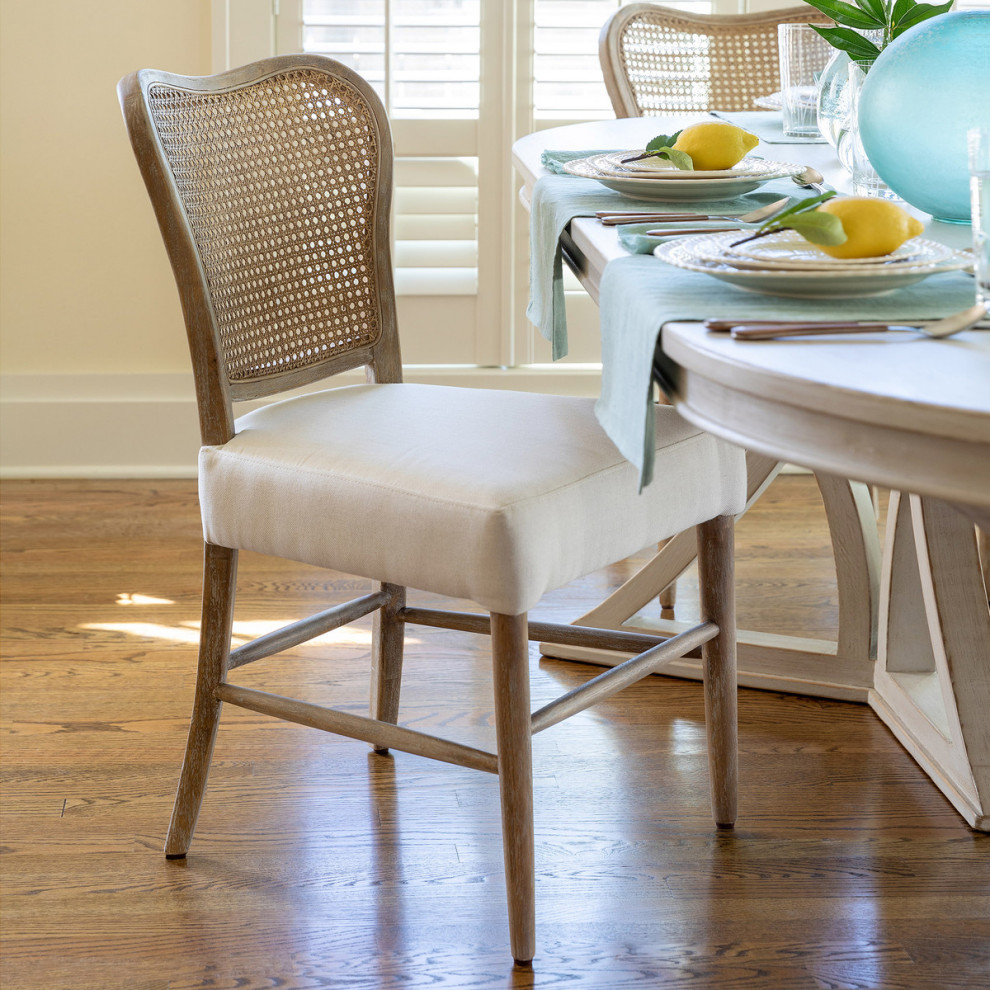 Coastal Cane Back Fully Assembled Dining Chair  Set of 2   Tropical   Dining Chairs   by Buyers Choice USA  Houzz