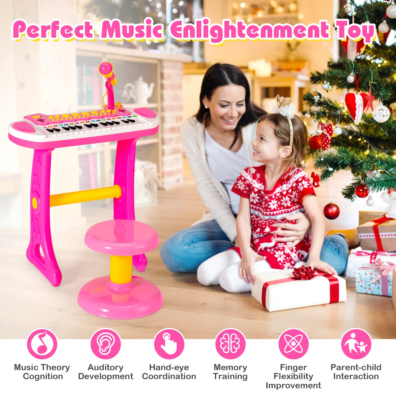 Costzon 31-Key Kids Piano Keyboard Toy, Toddler Electronic Musical Instrument Educational Toy