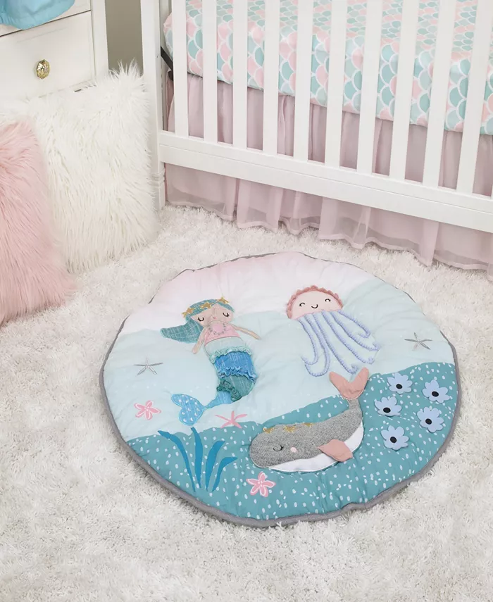 NoJo Sugar Reef Mermaid 4-Piece Crib Bedding Set