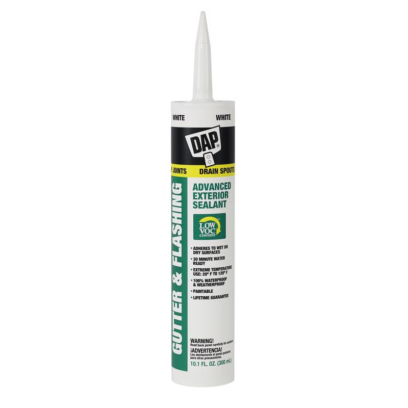 CAULK GUT/FLSH WHT10.1OZ