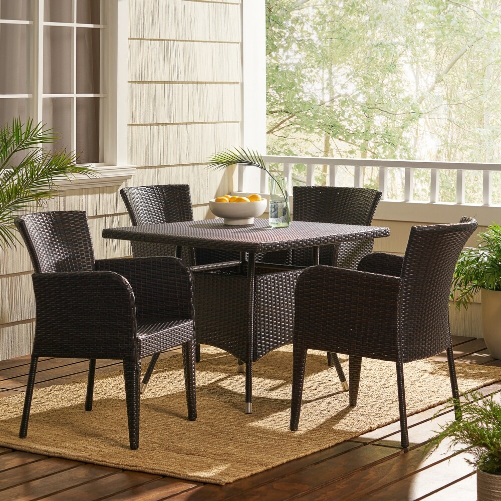 Christopher Knight Home Corsica Outdoor 5 piece Wicker Dining Set