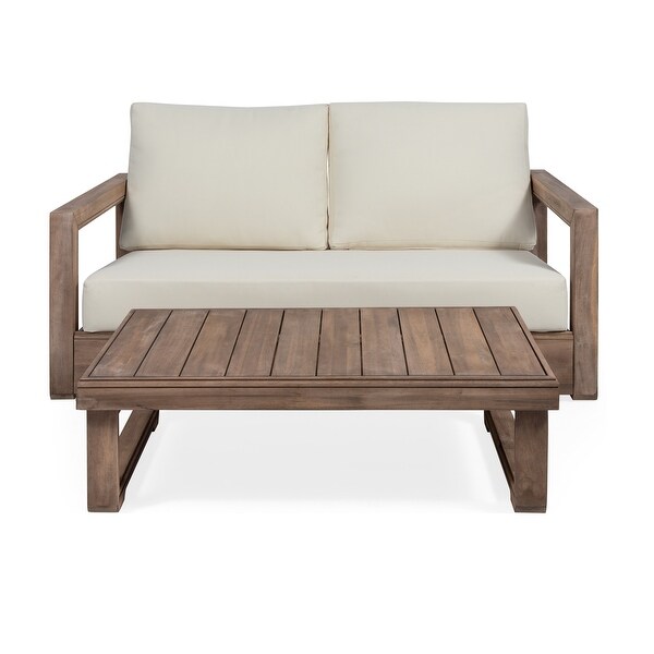 Westchester Acacia Wood Loveseat and Coffee Table Set by Christopher Knight Home