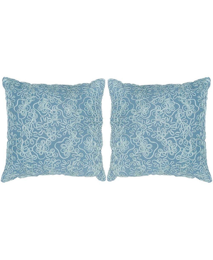 Safavieh Tape Swirl 20 x 20  Pillow (Set of 2)