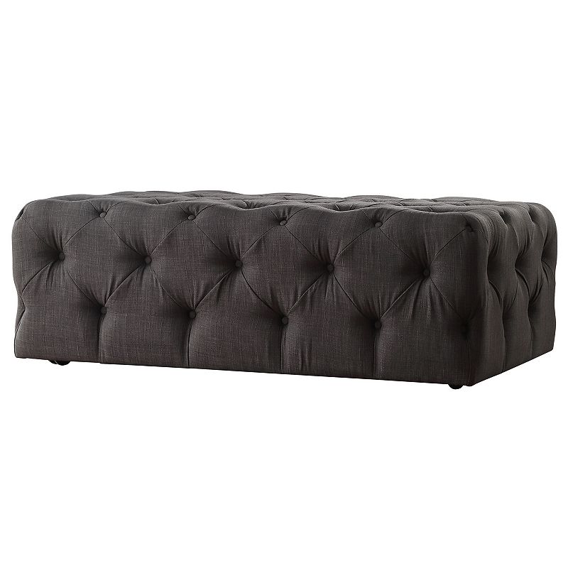 HomeVance Vanderbilt Button Tufted Rectangular Cocktail Ottoman