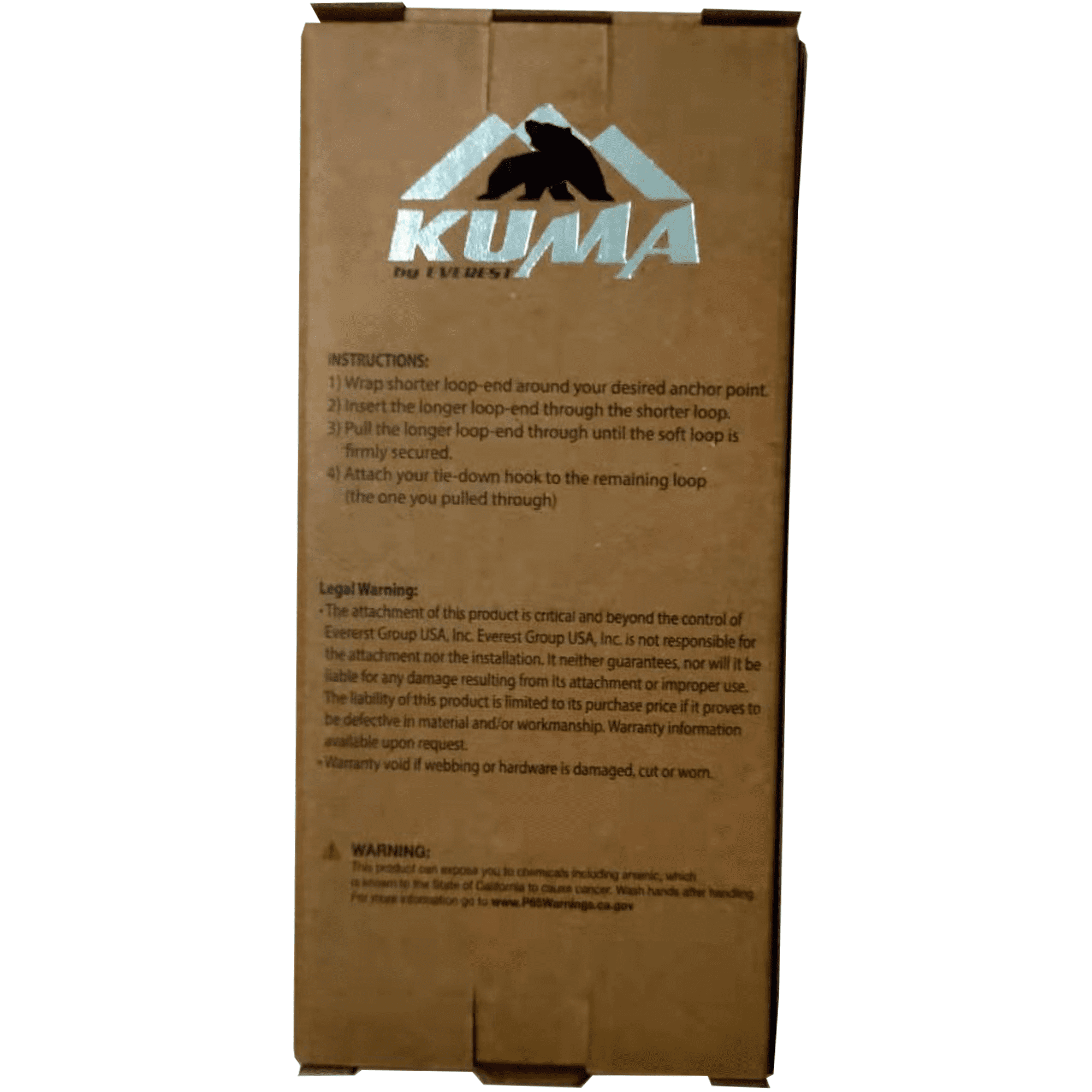 Kuma 1" x 10" Reflective Soft Tie Loops 1500 lbs. WLL 4 Pack