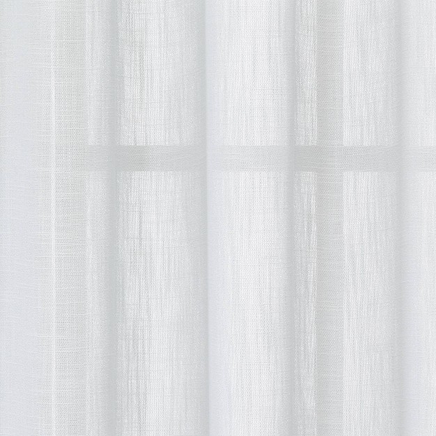 Sheer Contrast Edge Window Curtain Panel White light Brown