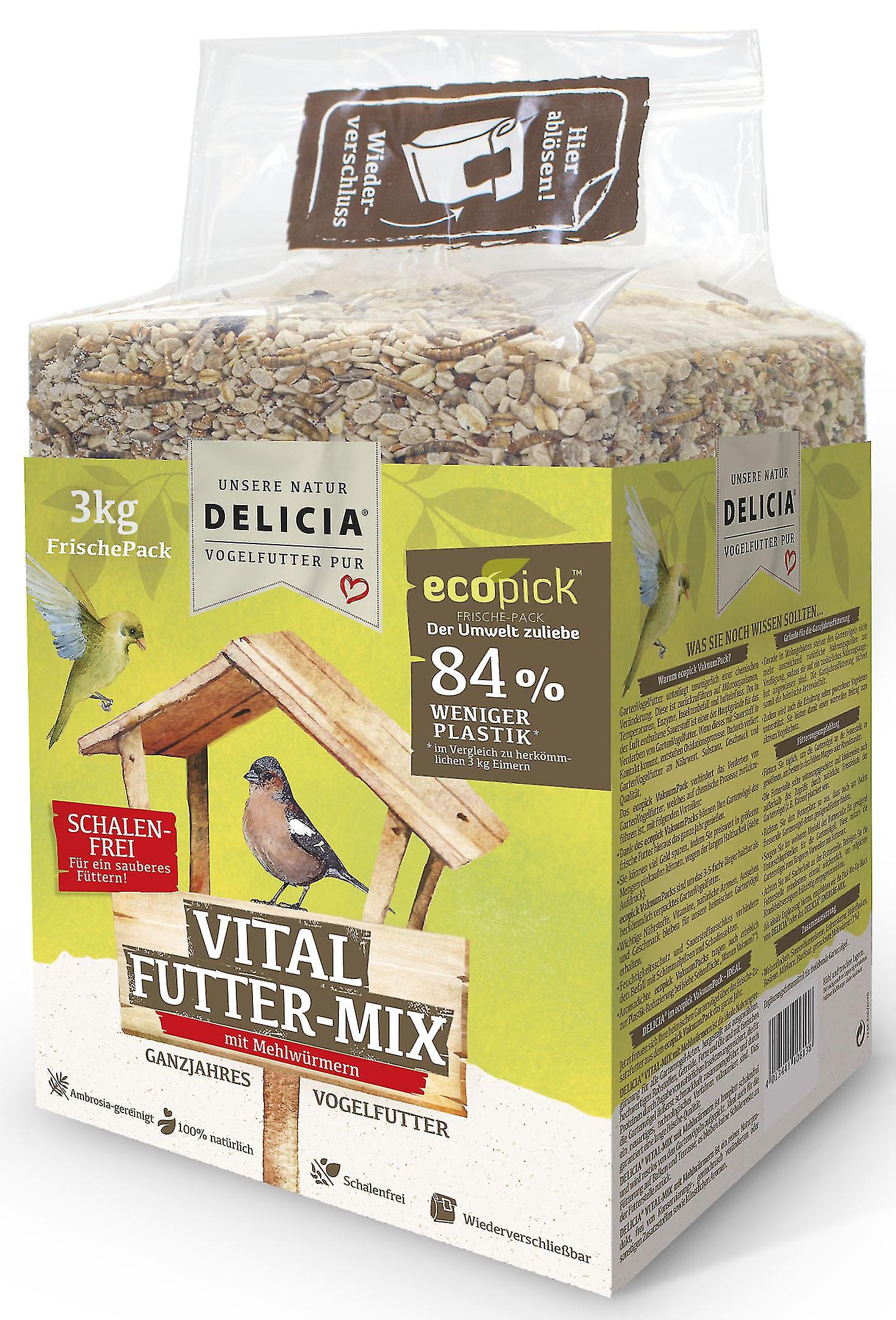 FRUNOL DELICIAÂ® DeliciaÂ® Vital-FutterMix mit MehlwÃ¼rmern， 3 kg