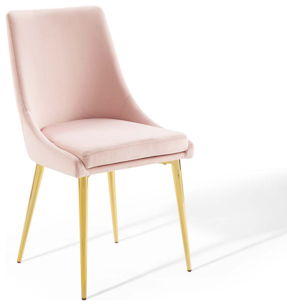 Viscount Modern Accent Performance Velvet Dining Chair   Midcentury   Dining Chairs   by ShopFreely  Houzz