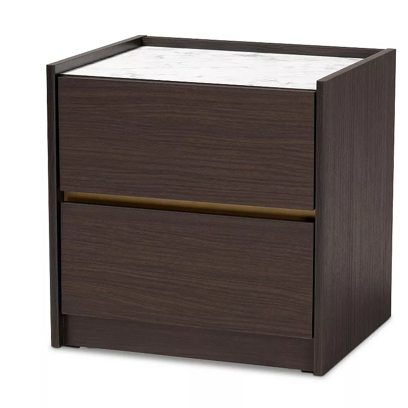 Baxton Studio Walker Nightstand Table