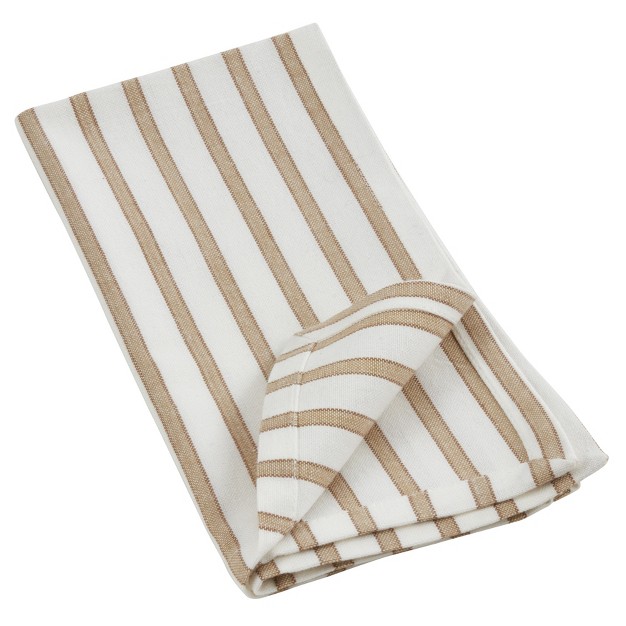 Saro Lifestyle Cotton Striped Napkins set Of 4