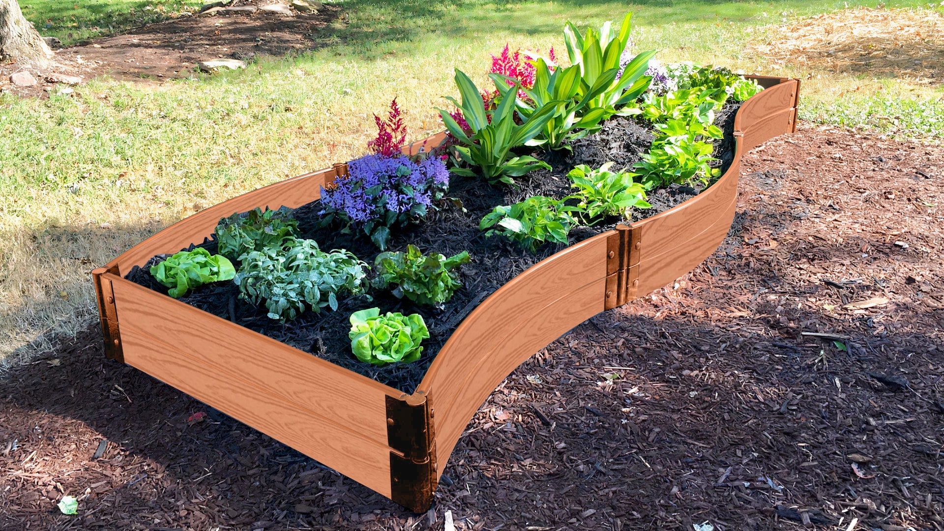 'Lazy Curve' - 4' x 12' Raised Garden Bed