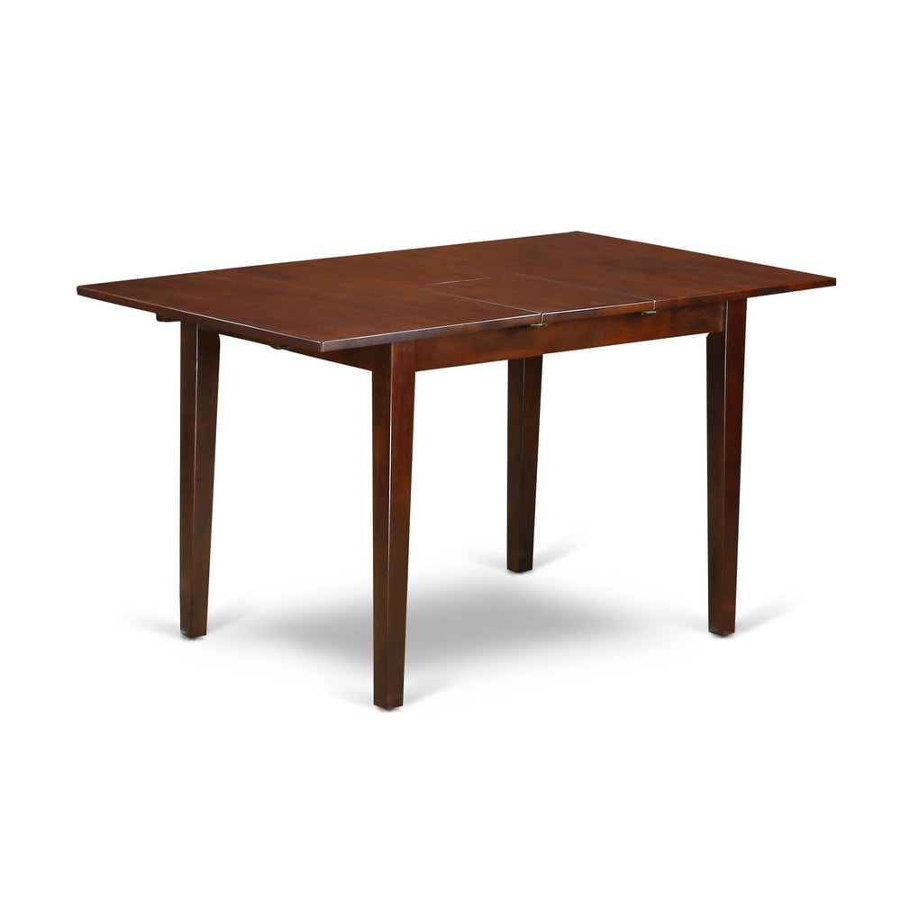 East West Furniture Picasso Dining Table   a Rectangle Wooden Table Top with Butterfly Leaf  (Finish Option)