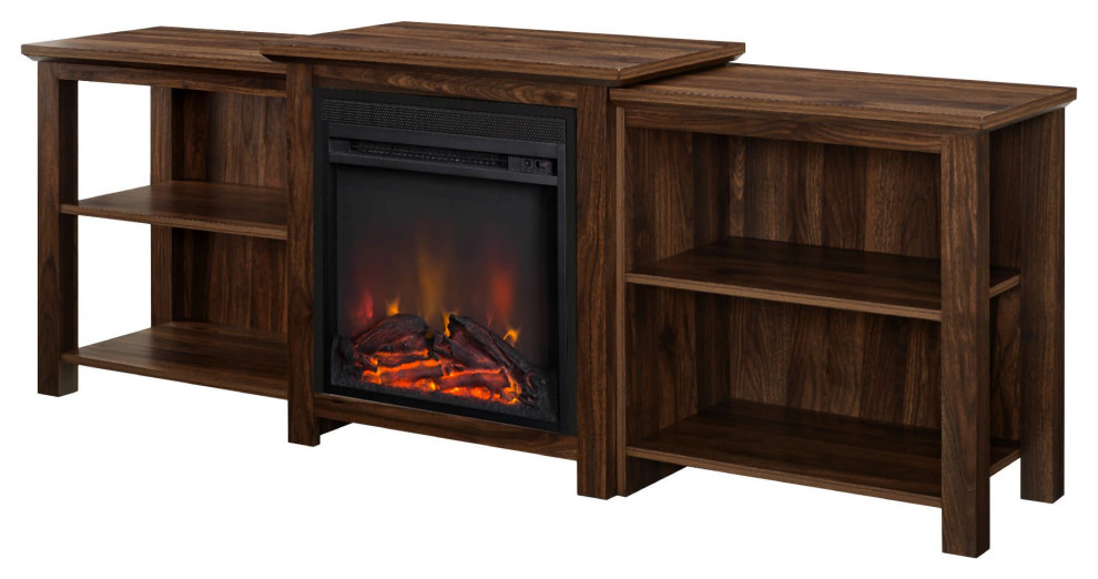 Bellevue WEIF28801 Traditional 70 quotTiered Top Open Shelf TV Stand   Transitional   Entertainment Centers And Tv Stands   by Buildcom  Houzz