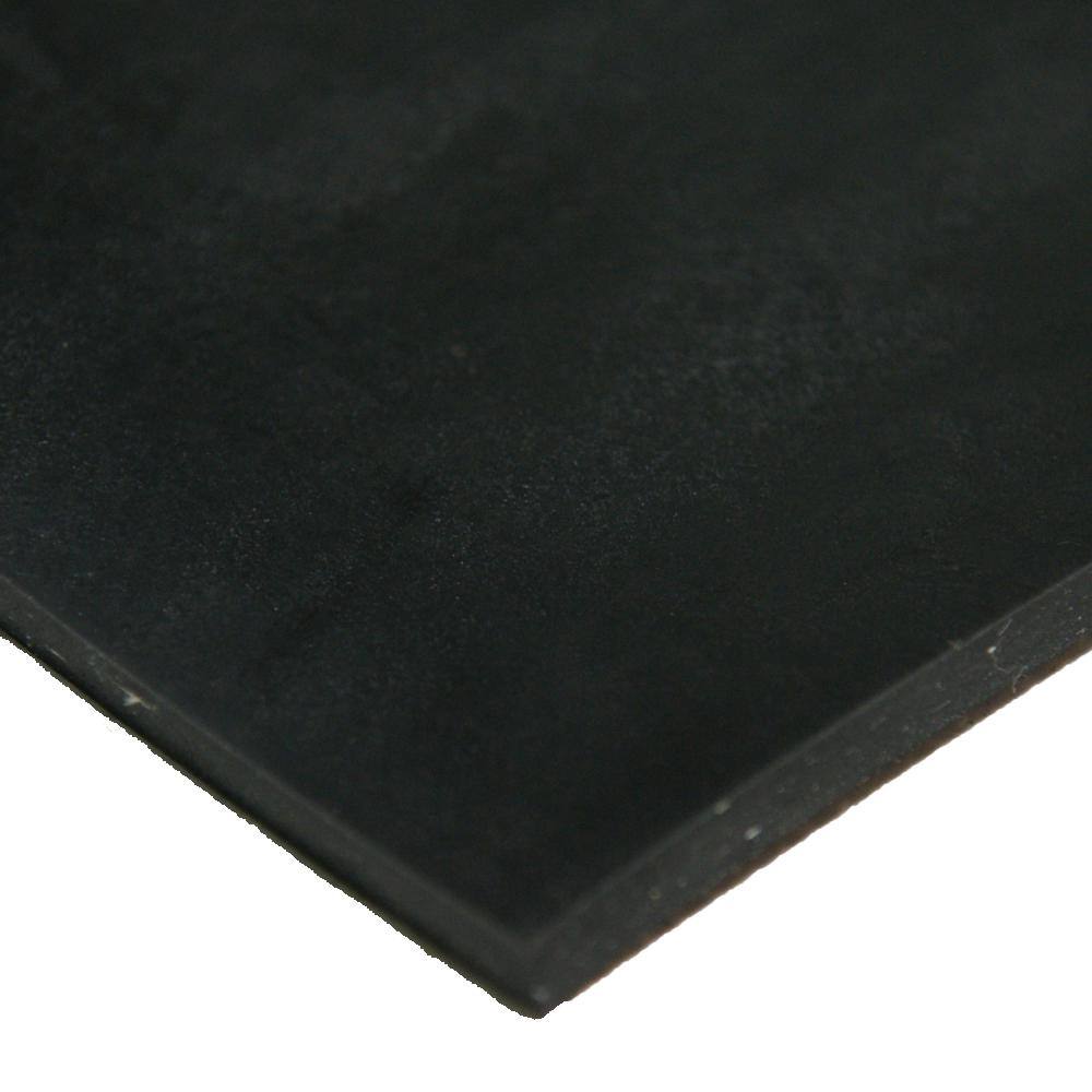 Rubber-Cal Cloth Inserted SBR 14 in. x 36 in. x 96 in. 70A Rubber Sheet - Black 20-107-0250-36-096