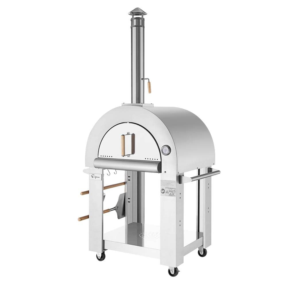 Empava 38.6 in. Wood Burning Outdoor Pizza Oven in Stainless Steel EMPV-PG01