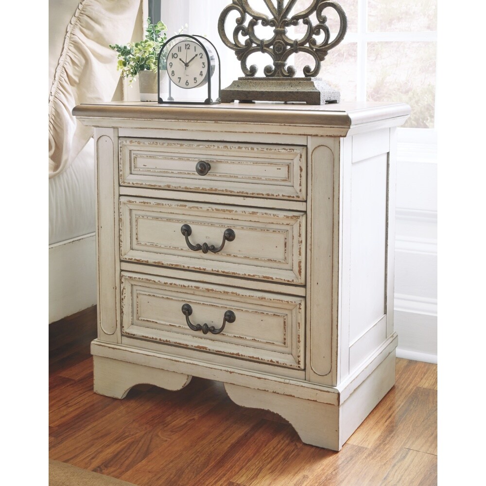 Realyn Three Drawer Nightstand