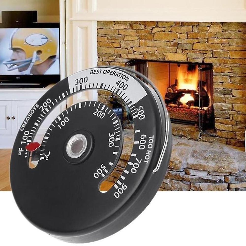 Fireplace Thermometer Oven Thermometer Magnet Adsorption Fire Stove Pipe Thermometer Gauge Home Tool