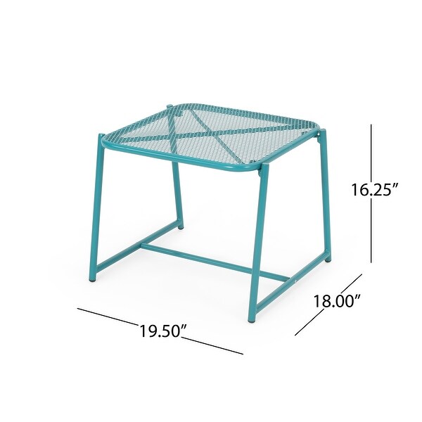 Bucknell Outdoor Iron Metal Mesh Side Table by Christopher Knight Home