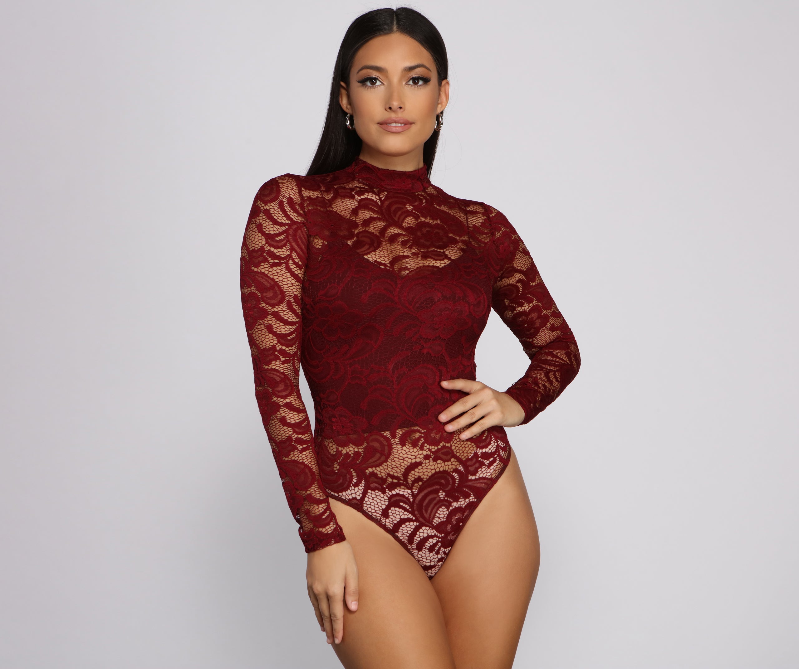 Glam It Up Lace Lattice Back Bodysuit