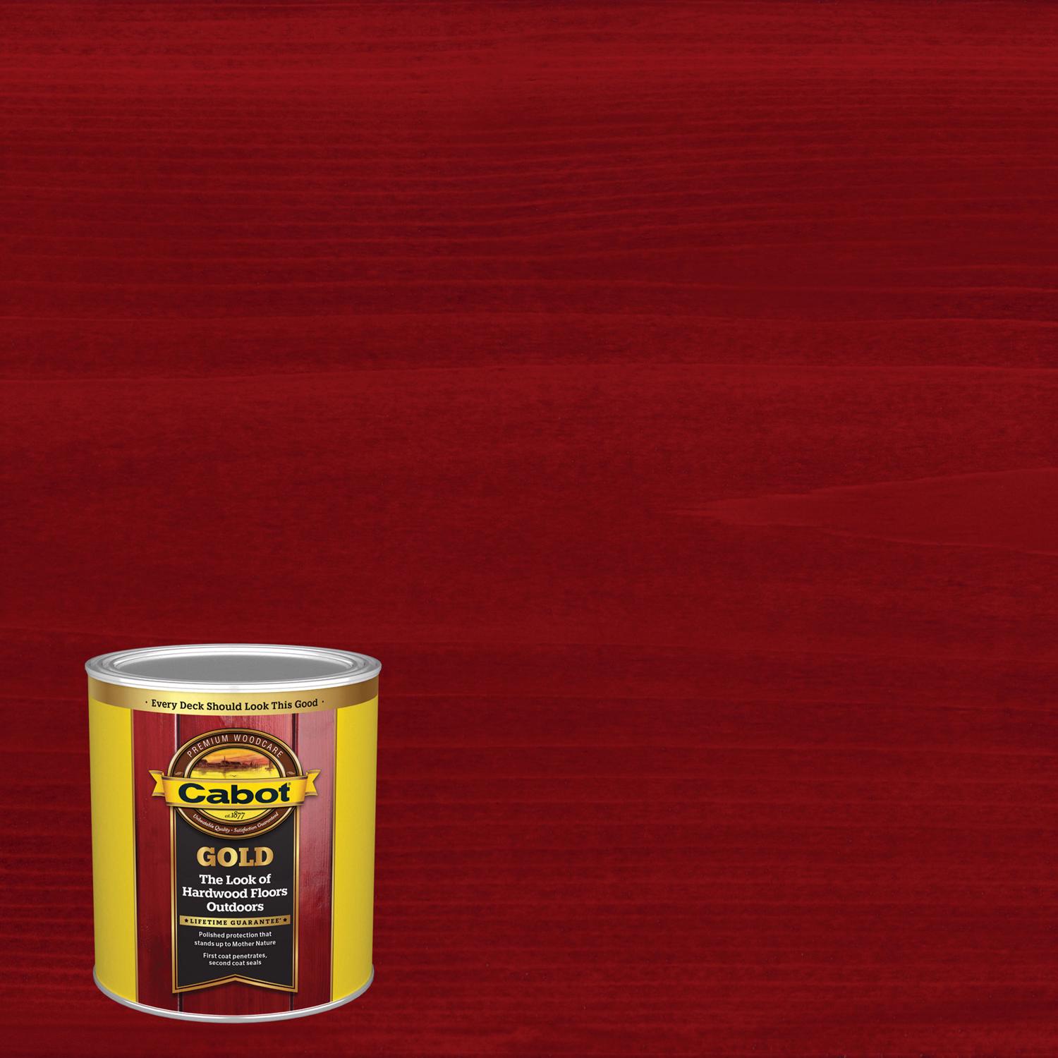 Cabot Gold Satin Fireside Cherry Oil-Based Deck Varnish 1 qt