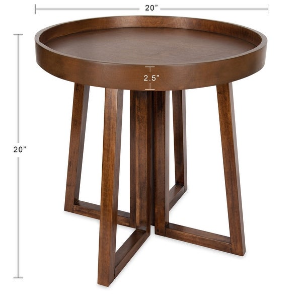 Kate and Laurel Avery Round Wood Side Table