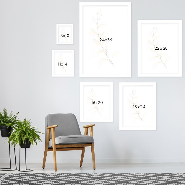 Americanflat Botanical Minimalist Florals 2 By Hope Bainbridge White Frame Wall Art