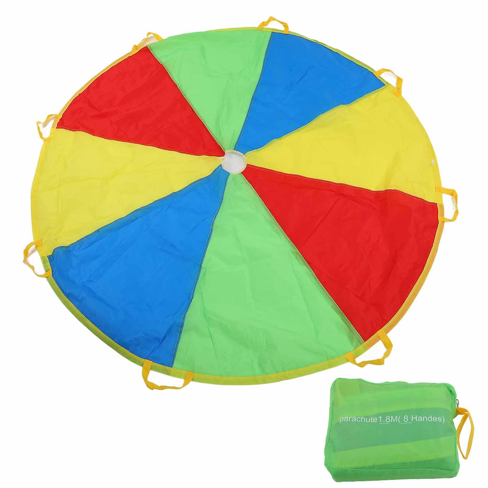 1.8m Jump Sack Rainbow Umbrella Kids Play Parachute Sport Activity Game Accessory