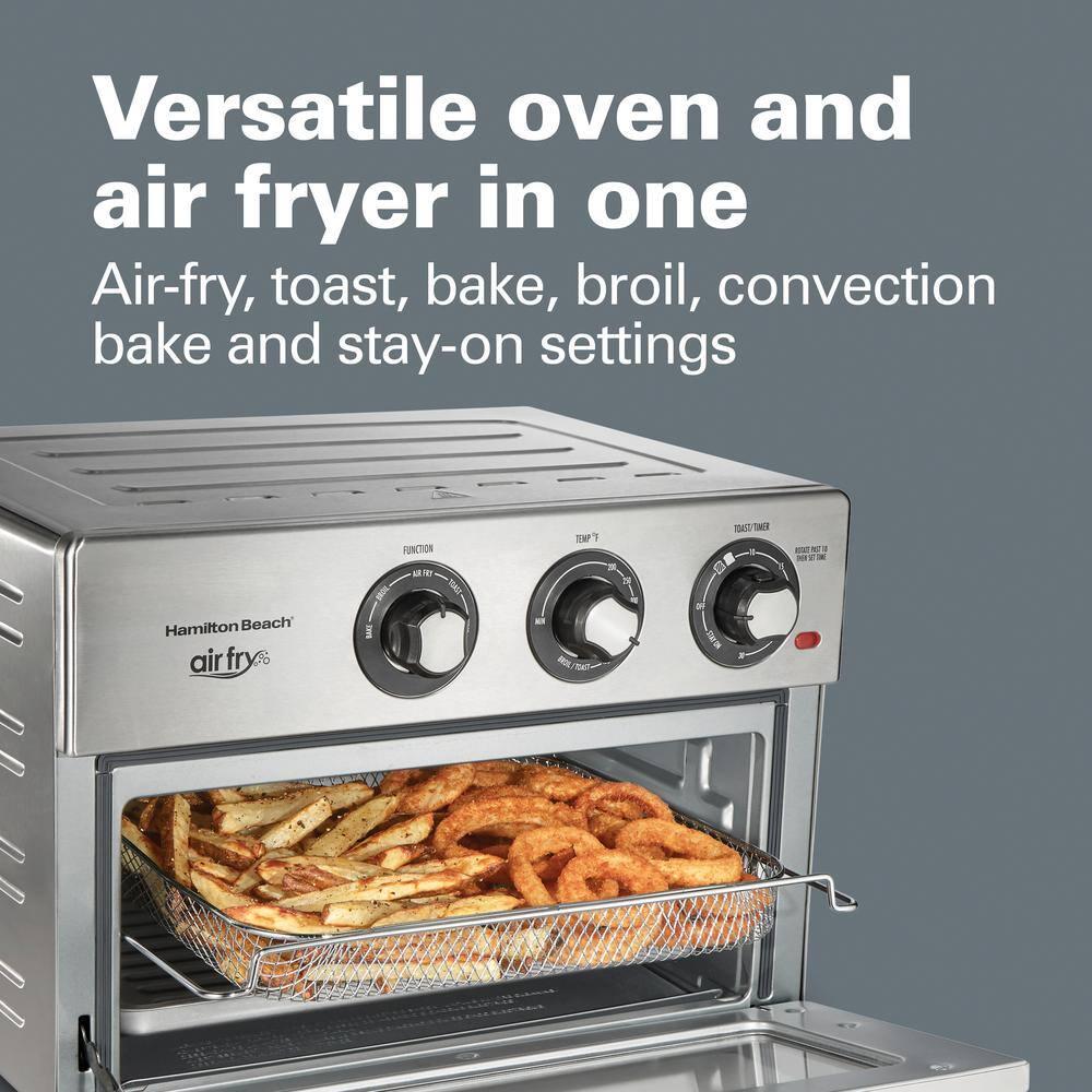 Hamilton Beach Air Fry 1800 W 6 Slice Stainless Steel Countertop Oven with 6 Cooking Functions