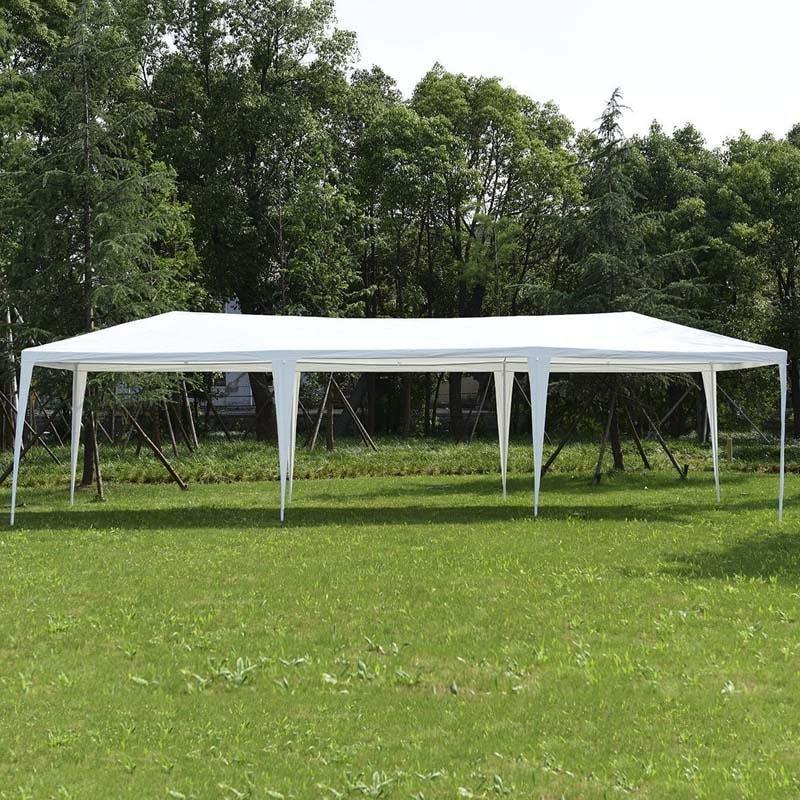 10 x 30 FT Outdoor Gazebo Canopy Tent Party Wedding Event Tent with 6 Removable Sidewalls & 2 Doorways