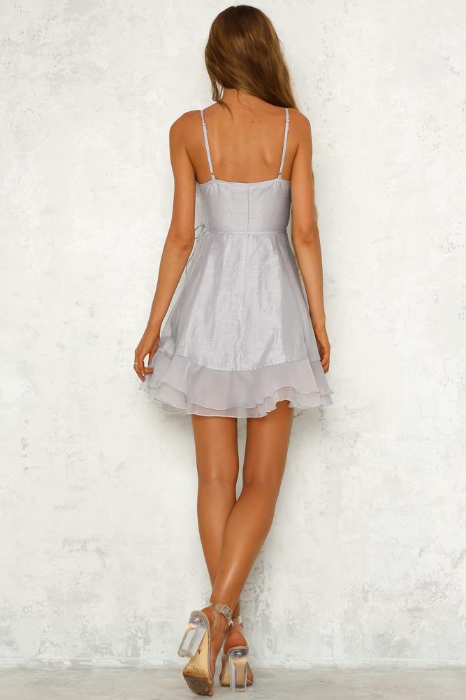 No Simple Task Dress Silver