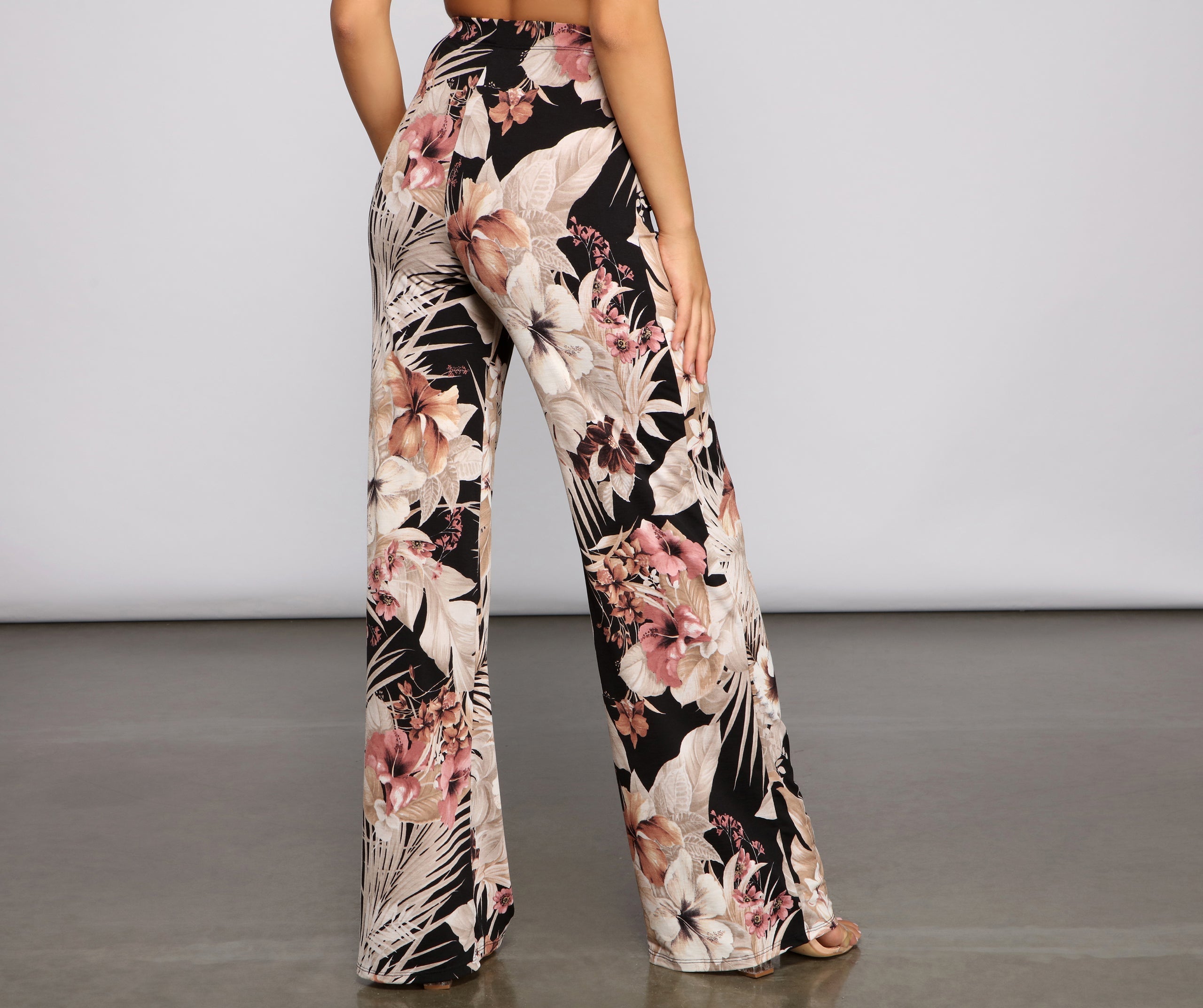 Island Vacay Tropical Wide Leg Pants