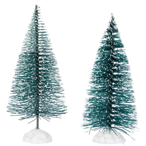 Frosted Mini Bottle Brush Pine Christmas Village Trees