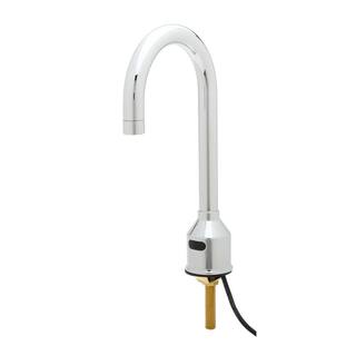 TS Sensor Touchless Single Hole Bathroom Faucet with Plug in Polished Chrome Plated Brass 5EF-1D-DG-VF05