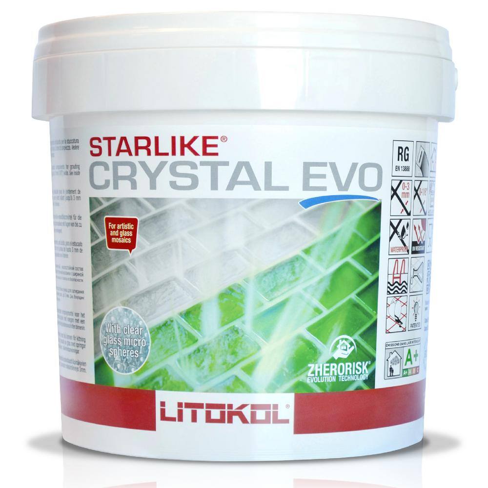 The Tile Doctor Starlike Crystal EVO 700 11 lbs. Translucent Glass Tile Grout 700 5kg-11lb