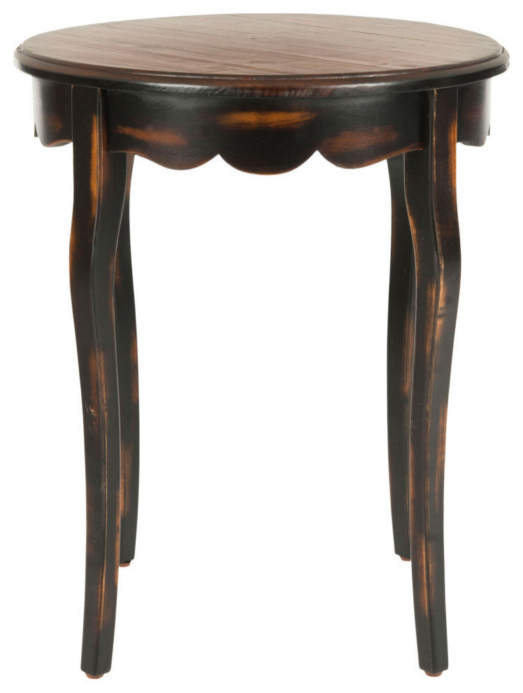 Ellis Round Side Table Tiger Dark Brown/Light Brown   Traditional   Side Tables And End Tables   by Virgil Stanis Design  Houzz