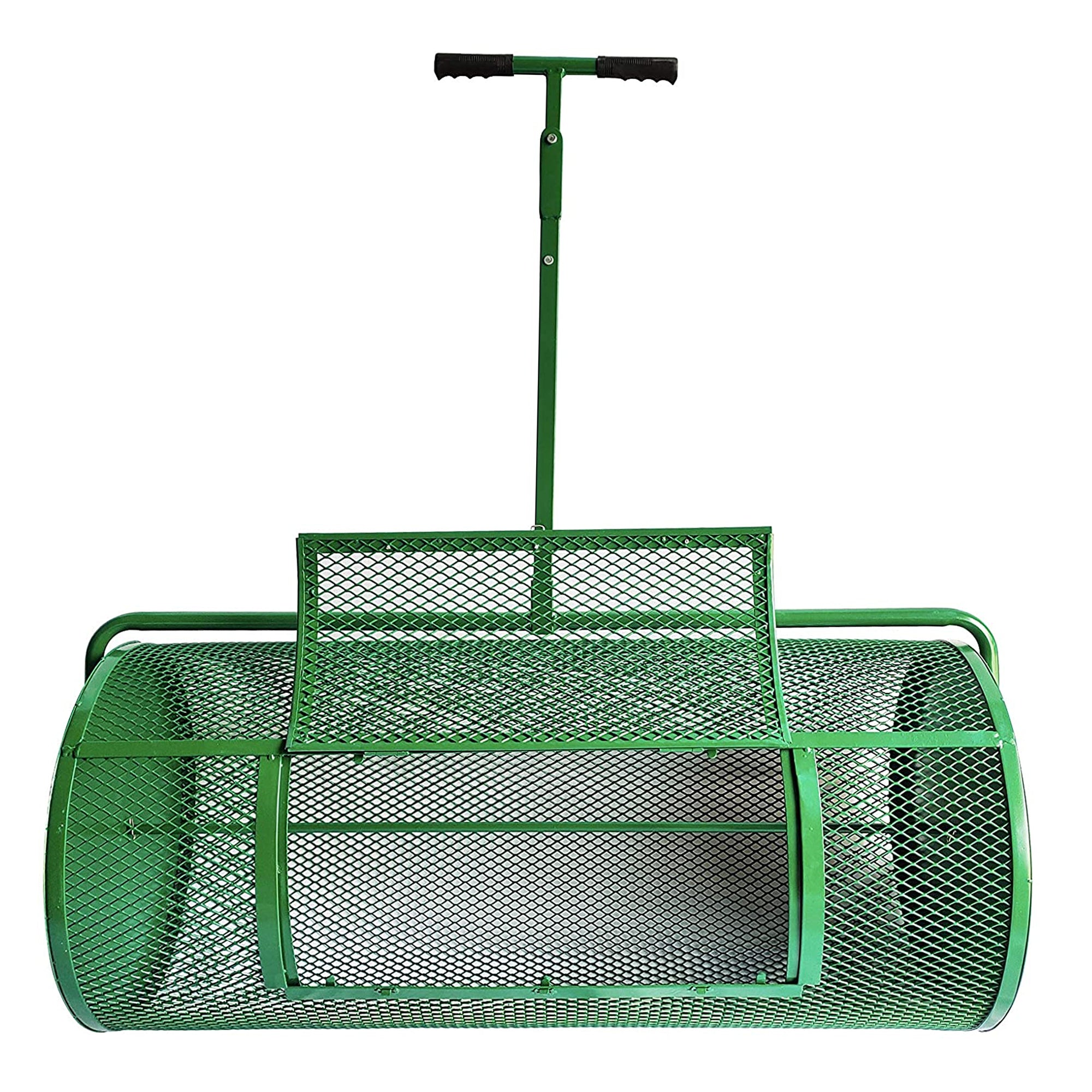 Landzie 44 Inch Metal Basket Lawn and Garden Topdressing Yard Spreader