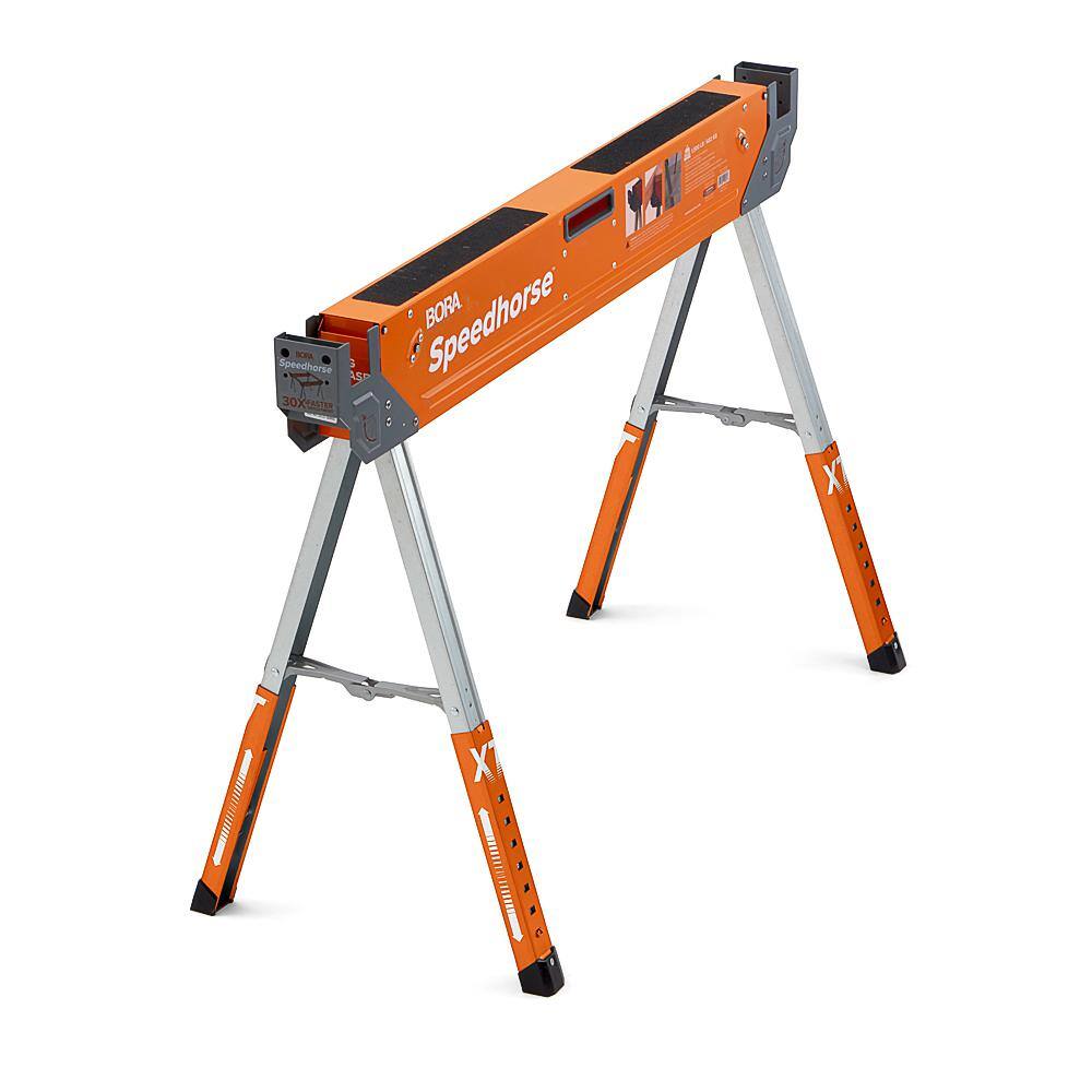 BORA 30 in. to 36 in. H Steel Speed Horse XT Adjustable Height Sawhorse with Auto Release Legs PM-4550