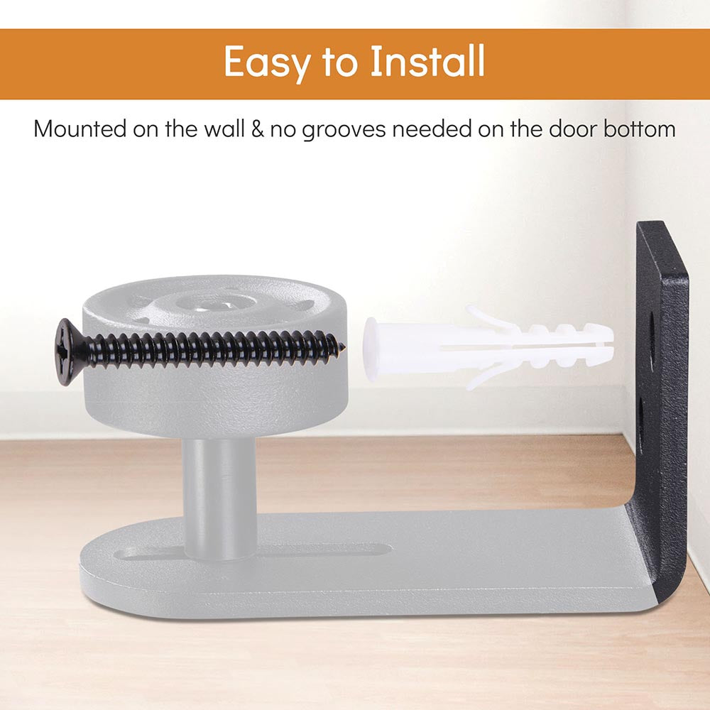 Yescom Adjustable Floor Guide Roller Bottom Stay for Sliding Barn Door