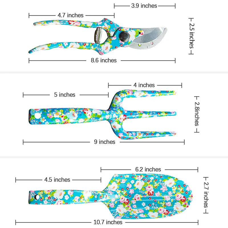 Supplies gardening tools for women hand tools set kit with Weeder Fork Rake Trowel Pruner Digging garden sets garden tool Set
