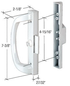 CRL C1263 White Diecast Handle Set 4 15/16 Hole C...