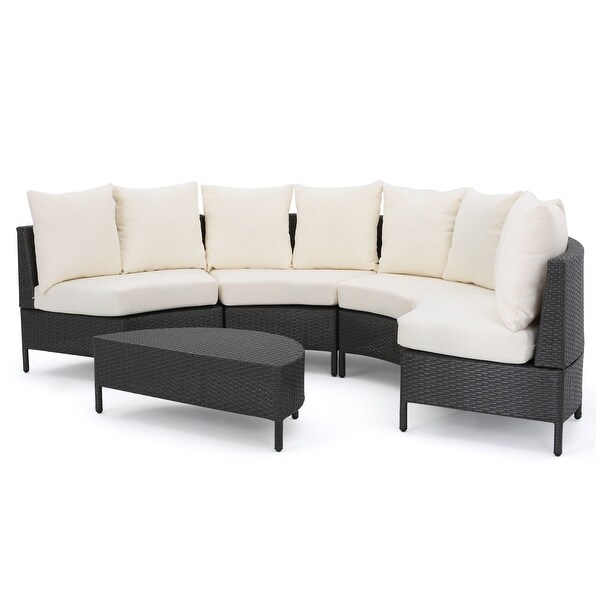 Newton Outdoor 4seater Sectional Sofa Set by Christopher Knight Home