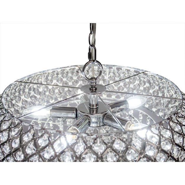 Tiered Crystal Glass Hanging Chandelier Chrome River Of Goods