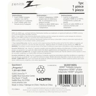 Zenith HDMI Foldable Adapter VA3001HDFA