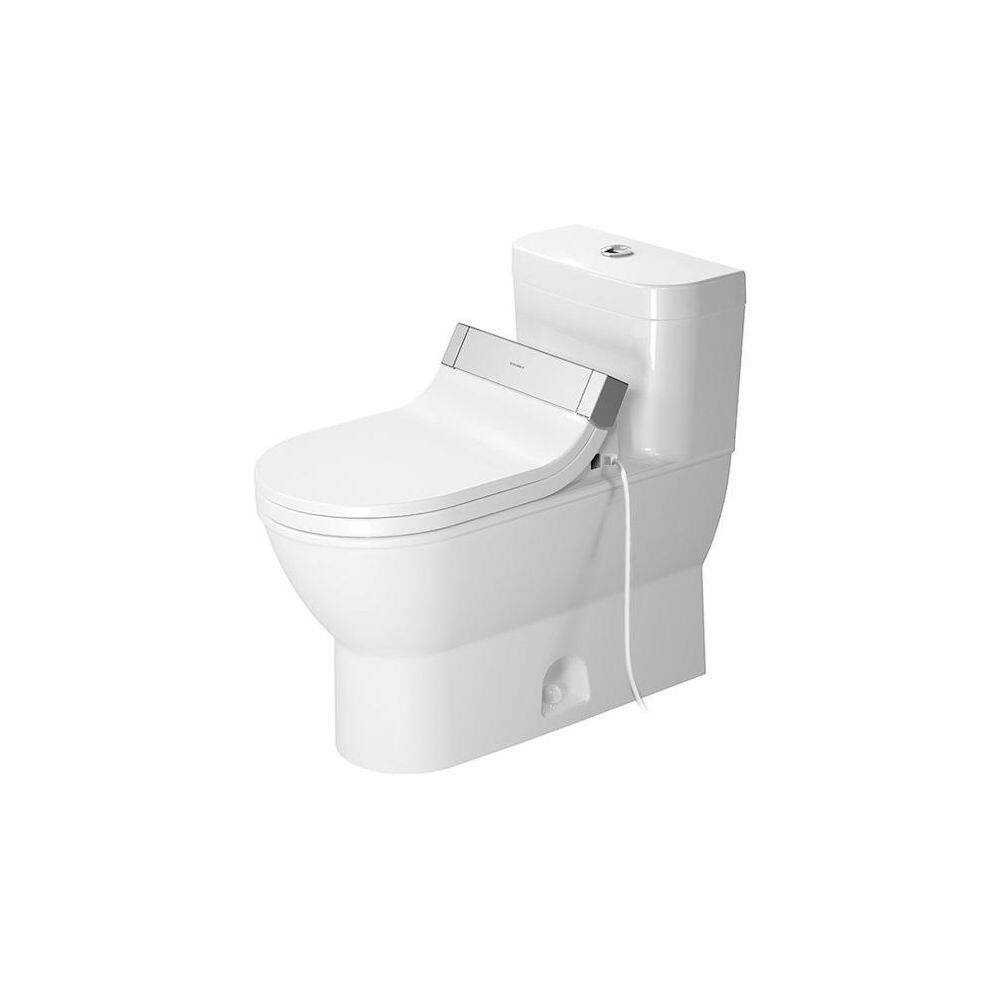 Duravit Darling New 1-Piece 1.28 GPF Single Flush Elongated Toilet in White Seat Not Included 2123010005