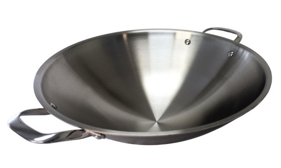 SPT SL PA400A 16.5  8243Stainless Steel Wok with...