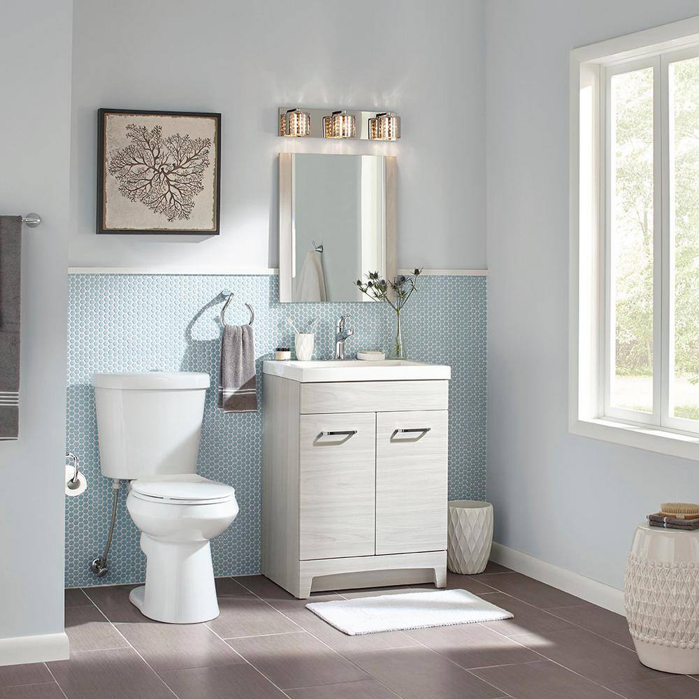 Glacier Bay 2-piece 1.1 GPF1.6 GPF High Efficiency Dual Flush Complete Elongated Toilet in White Seat Included N2316